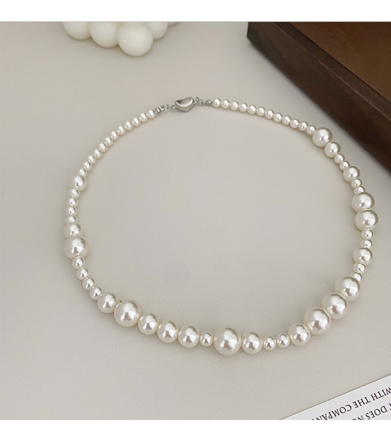 Light highlight perfect round imitation Shijia pearl necklace women's fashion light luxury versatile clavicle chain sweater chain_voghion.com