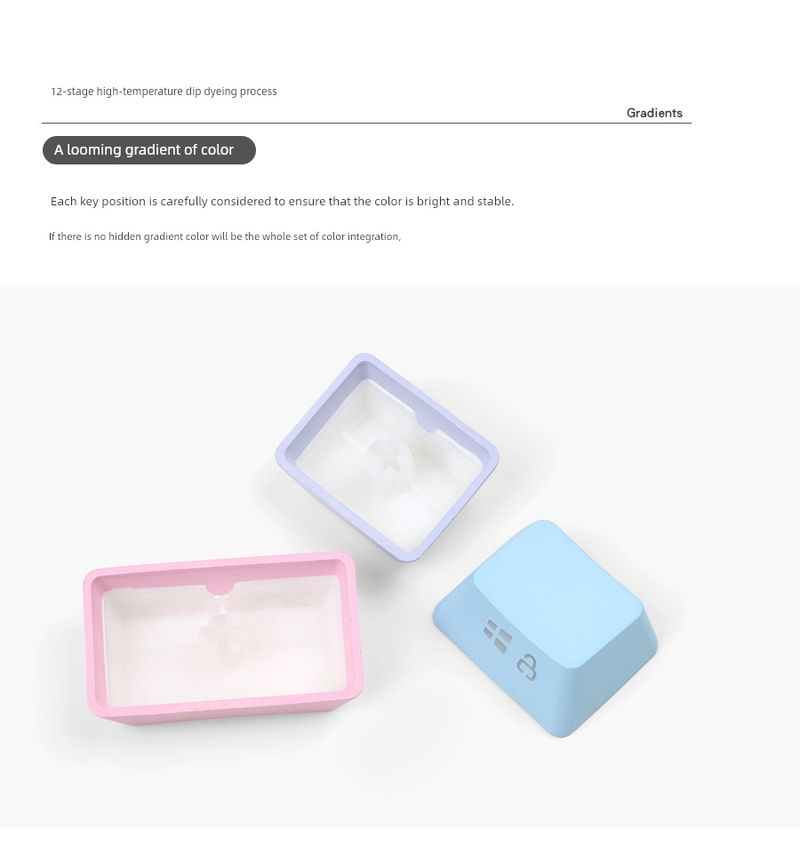 OEM Blue Enchantress PBT Yan Kazınmış Şeffaf Nical Klavye_voghion.com