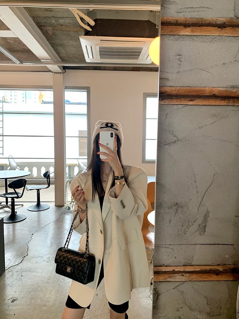 Cappotto lungo in pelle con colletto in pelle PU, personalità della moda da donna_voghion.com