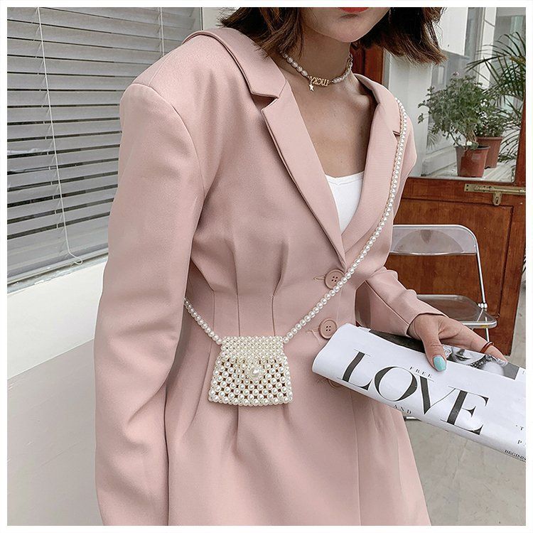 Umhängetasche mit Perlen, gewebt, Internet-Promi, Instagram, handgemachte Perlentasche, Mini-Kette, Damentasche_voghion.com