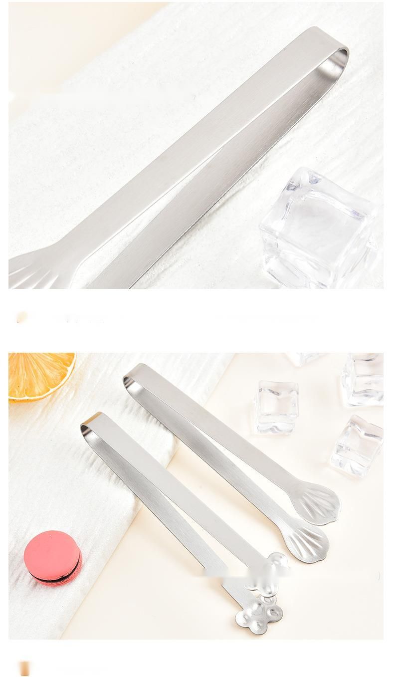 430 Stainless Steel Ice Cute Palm Sugar Cube Mini Snack Bread Food Tongs_voghion.com
