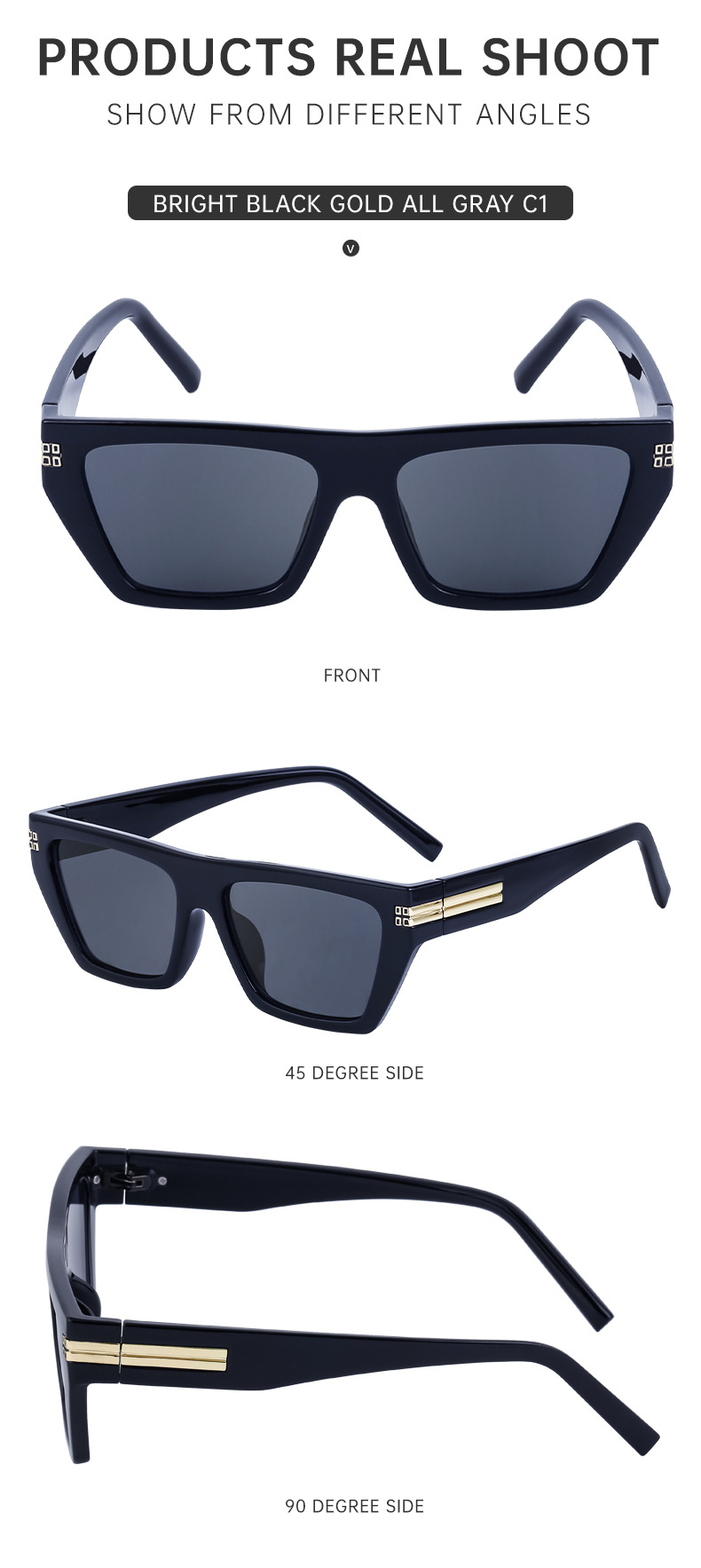 2023 New European and American Square Frame Sunglasses Men's Trendy Outdoor Cycling Small Frame Sunglasses Cross-Border Glasses Wholesale_voghion.com