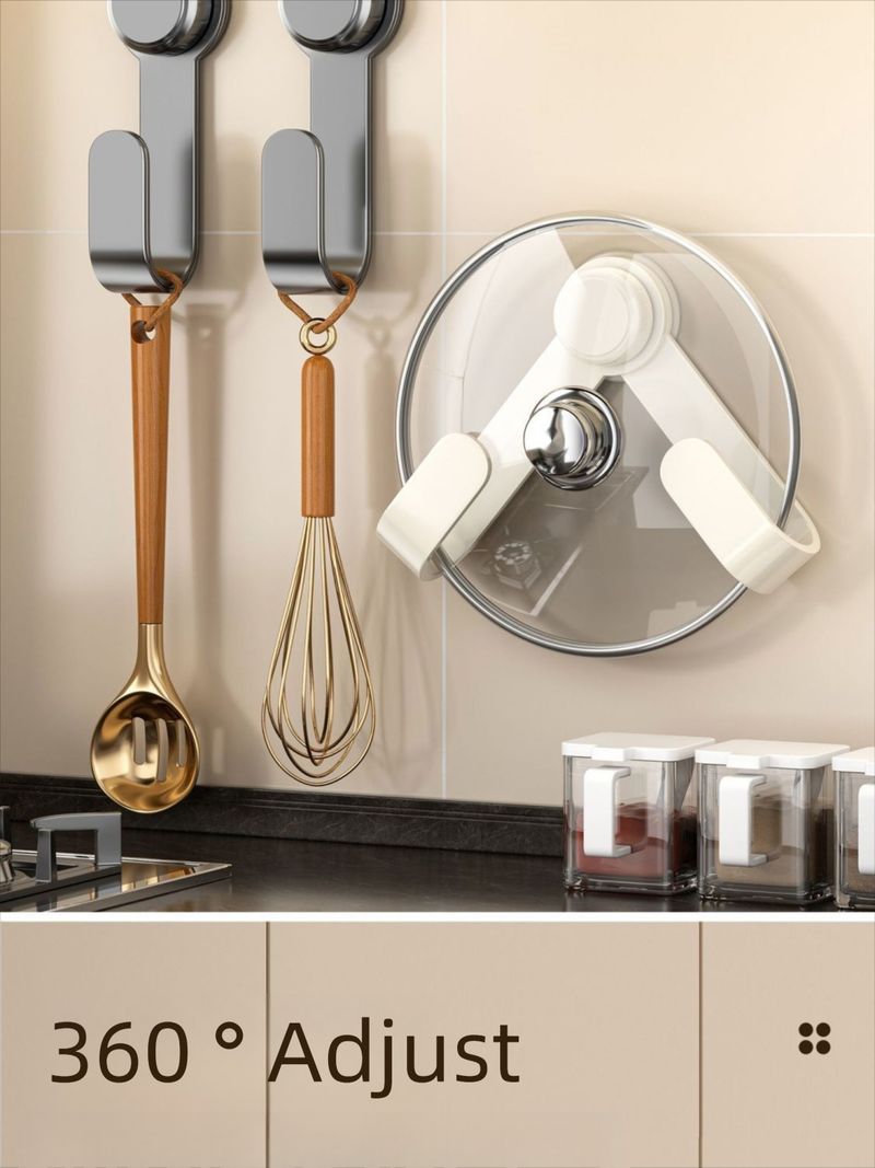 Supporto da parete per coperchio di pentola Youyoujia, senza foratura, per riporre le bacchette, i coltelli e gli utensili da cucina_voghion.com