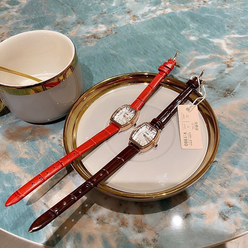 Shigaodi Kleines Weinfass Stahlband Roségold Römischer Stil High Beauty Damenuhr_voghion.com