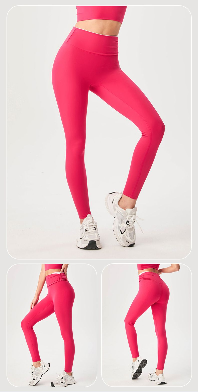 Color-Block Backless Bra Fixed Cup Cool Lycra Vest Women Autumn Winter Tight-Fitting Hip-Lifting Sports Fitness Set_voghion.com