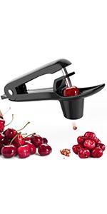 Schneller Kirschentkerner – Handgehaltener Kirschentkerner aus Edelstahl mit Druck- und Verriegelungsmechanismus für die einfache Herstellung von Marmelade_voghion.com