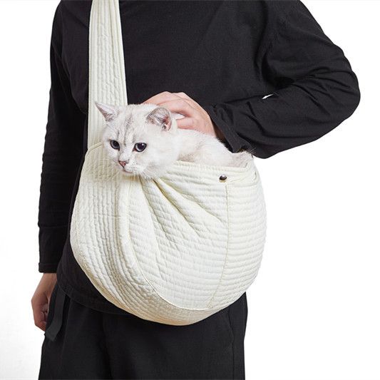 Portable Travel Small Canvas Shoulder Cat Bag Mobile Pet Backpack Dog Supplies_voghion.com