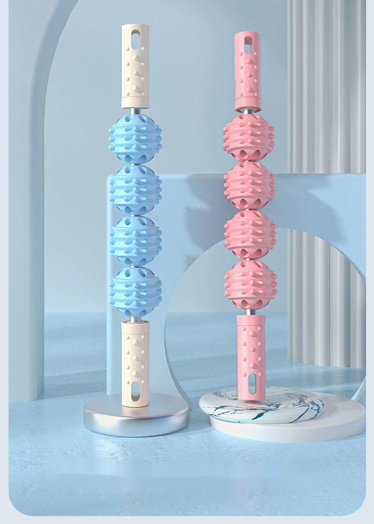 Rullo di schiuma dimagrante, artefatto, morsetto circolare massaggiatore, bastone per massaggio a denti di lupo, attrezzatura per modellare le gambe, colonna per yoga e fitness_voghion.com