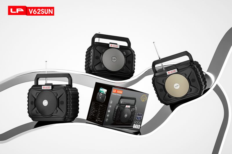 LP-V62SUN Ny Bluetooth-högtalare Mini-insatskort Utomhus Solpanel Laddningsantenn Radio Nödström_voghion.com