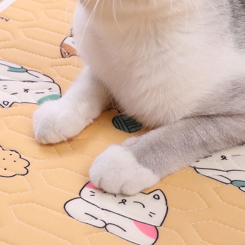 Pet Summer Latex Floor Cat Non-Slip Dog Bed Silk Cooling Pad Ice Mat_voghion.com