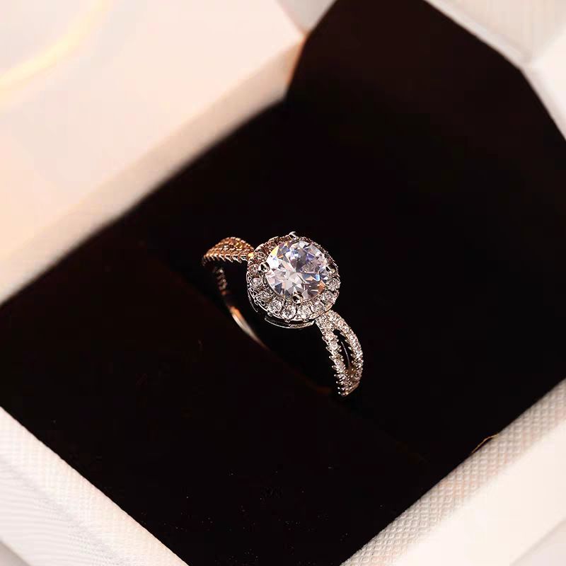 New Simulated Moissanite Couple Pair Pigeon Egg Wedding Adjustable Ceremony Rings For Men And Women_voghion.com