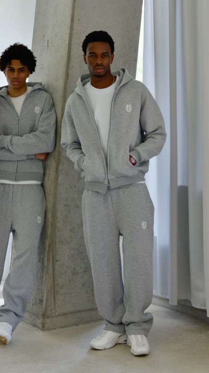 Streetwear-Trainingsanzug-Set für Herren – Kapuzenpullover mit Reißverschluss und Jogginghose für Hip-Hop und Freizeitkleidung_voghion.com