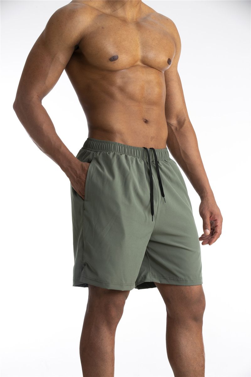 Pantaloncini da corsa ad asciugatura rapida da uomo - Pantaloncini da palestra 2 in 1 con tasche multiple per allenamento e training (nero/grigio)_voghion.com