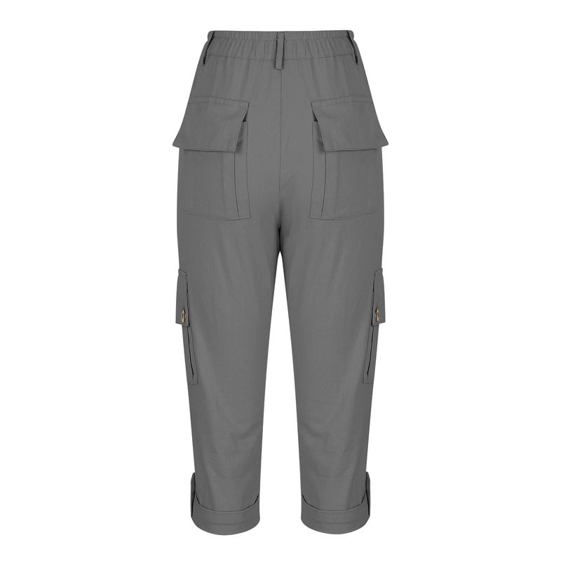 Women's Capris Joggers Mid Rise Cropped Cargo Pants Summer Quick Dry Hiking Pants With Multi Pockets Lightweight Summer Bottoms_voghion.com