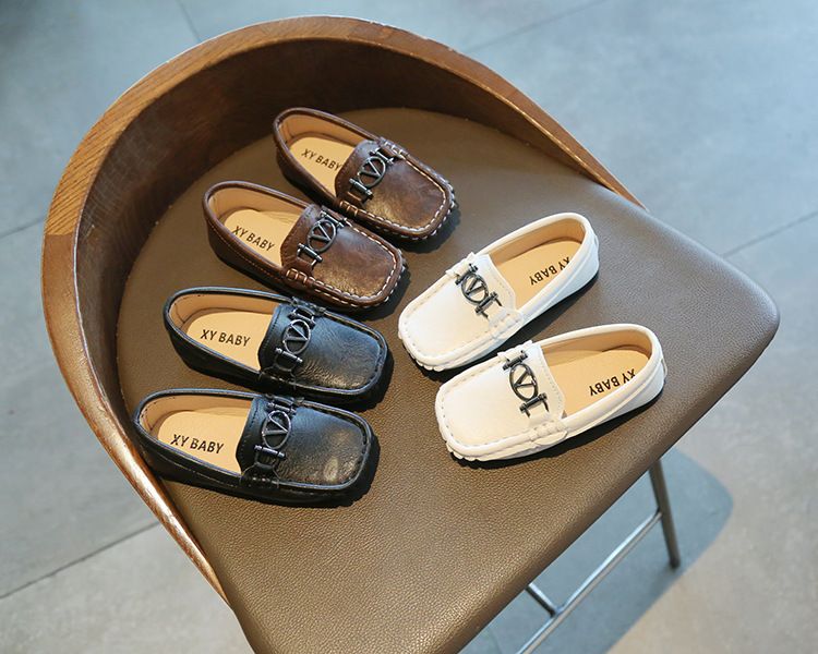 Scarpe per bambini Scarpe con le dita dei piedi per ragazzi 2024 primavera nuove scarpe piccole in pelle per bambini in stile britannico con suola morbida scarpe singole per studenti scarpe casual per bambini_voghion.com