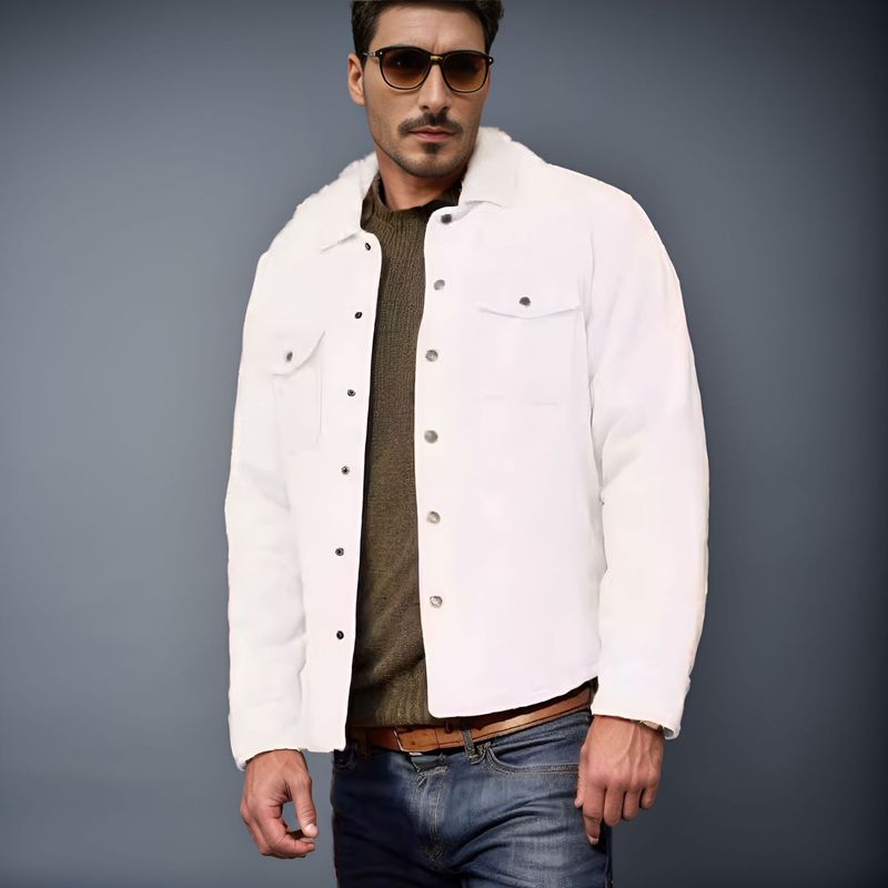 Spring and Autumn new men's solid color single breasted multi pocket jacket_voghion.com
