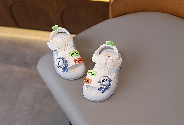 Light Up Yaz Bebek Erkek Ayakkabıları Erkek Kapalı Burunlu Sandalet Plaj Yumuşak Tabanlı Bebek Yürümeye Başlayan Çocuk Ayakkabıları 0 1 Bir Yaş 3 Kız_voghion.com