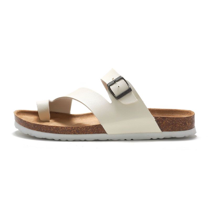 Coppia di pantofole in sughero da uomo, estive, infradito, sandali da spiaggia all'aperto, stile coreano, alla moda, casual_voghion.com