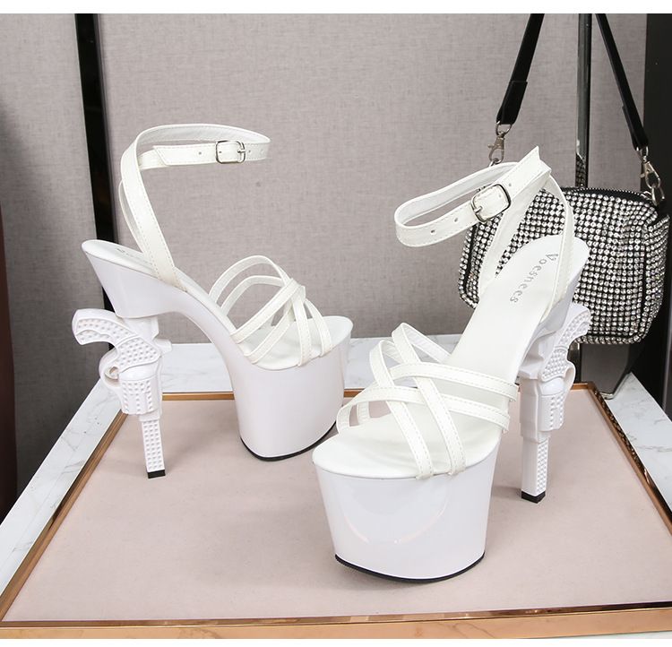 Women's Strappy Cross-Back Sandals - Size 34-43 (Gunmetal Color)_voghion.com