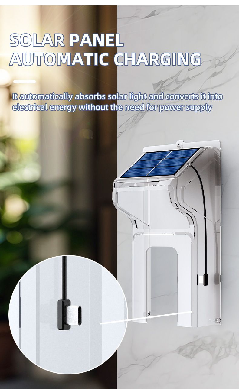 Draadloze videodeurbel met zonne-regenkap, ultralange standby-intercombewakingscamera met stemverandering_voghion.com