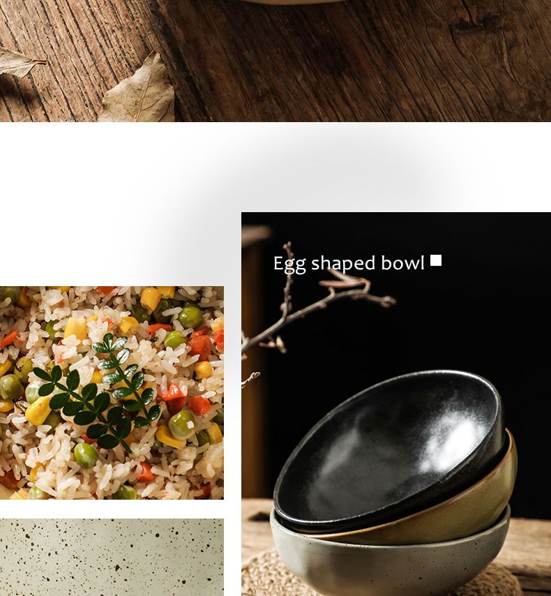 Ciotola per insalata in ceramica per dessert, piccola ciotola per noodles di riso creativa in stile giapponese, aspetto di alta qualità_voghion.com