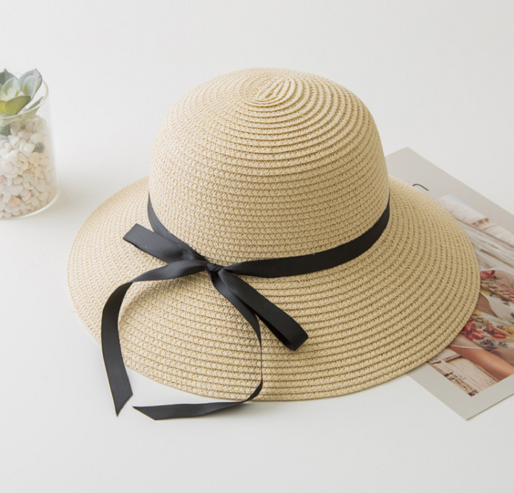 Nuovo cappello di paglia estivo per donna, cappello da pescatore alla moda, cappello da spiaggia, cappello da viaggio, cappello da sole pieghevole all'ingrosso_voghion.com