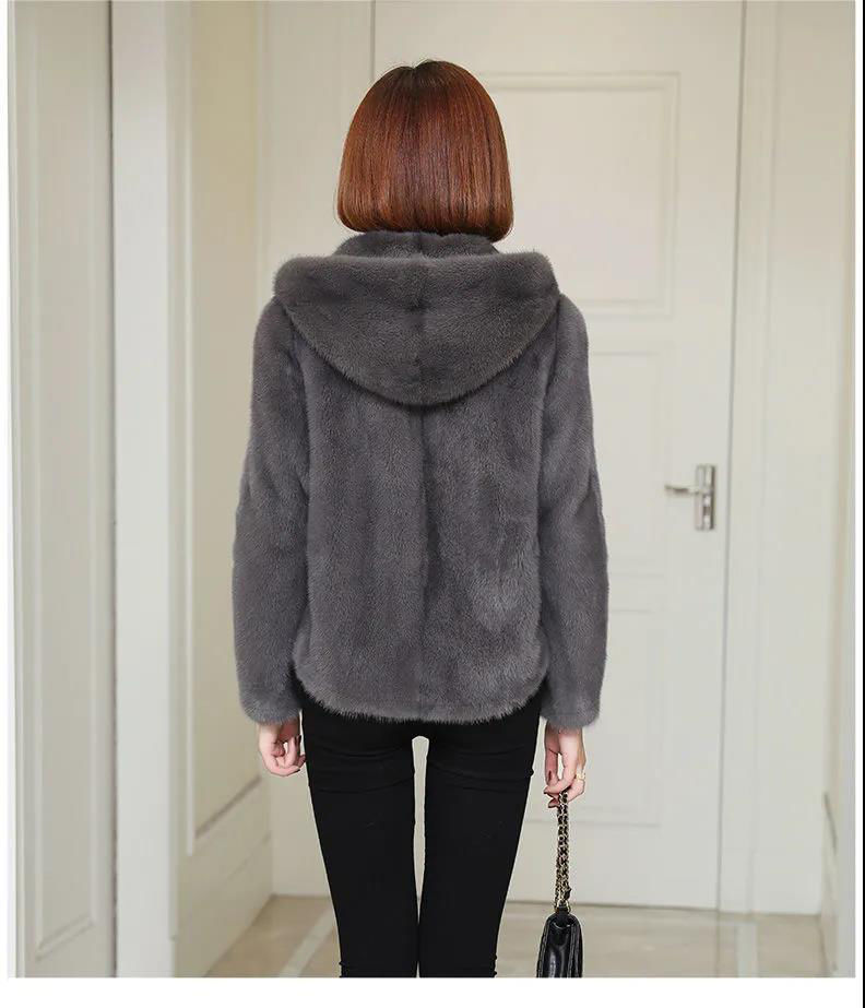Plüschiger und verdickter doppelseitiger Coral Veet-Herbst- und Winterpullover mit lockerer Kapuze und warmem Reißverschluss für Damen aus Lammwolle_voghion.com
