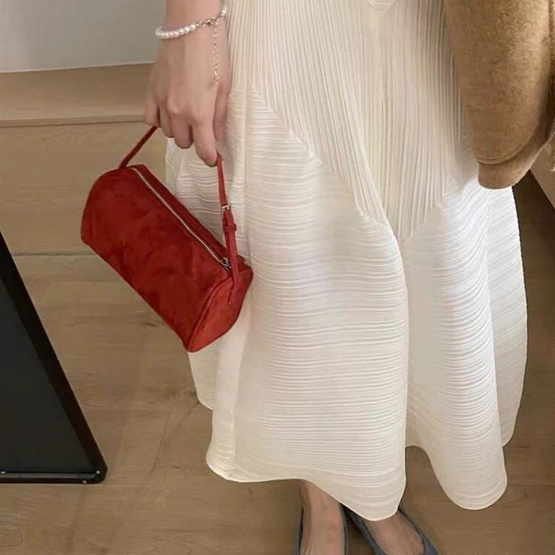Portapenne a righe, moda, versatile, di alta qualità, in vera pelle, da donna, borsa a cuscino, casual, da ascella_voghion.com