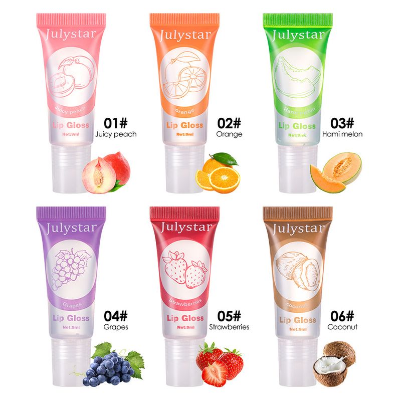 Olio labbra alla vitamina E Julystar multicolore al profumo di frutta - Idratazione e lucentezza a lunga durata, trattamento labbra nutriente con tinte personalizzabili_voghion.com