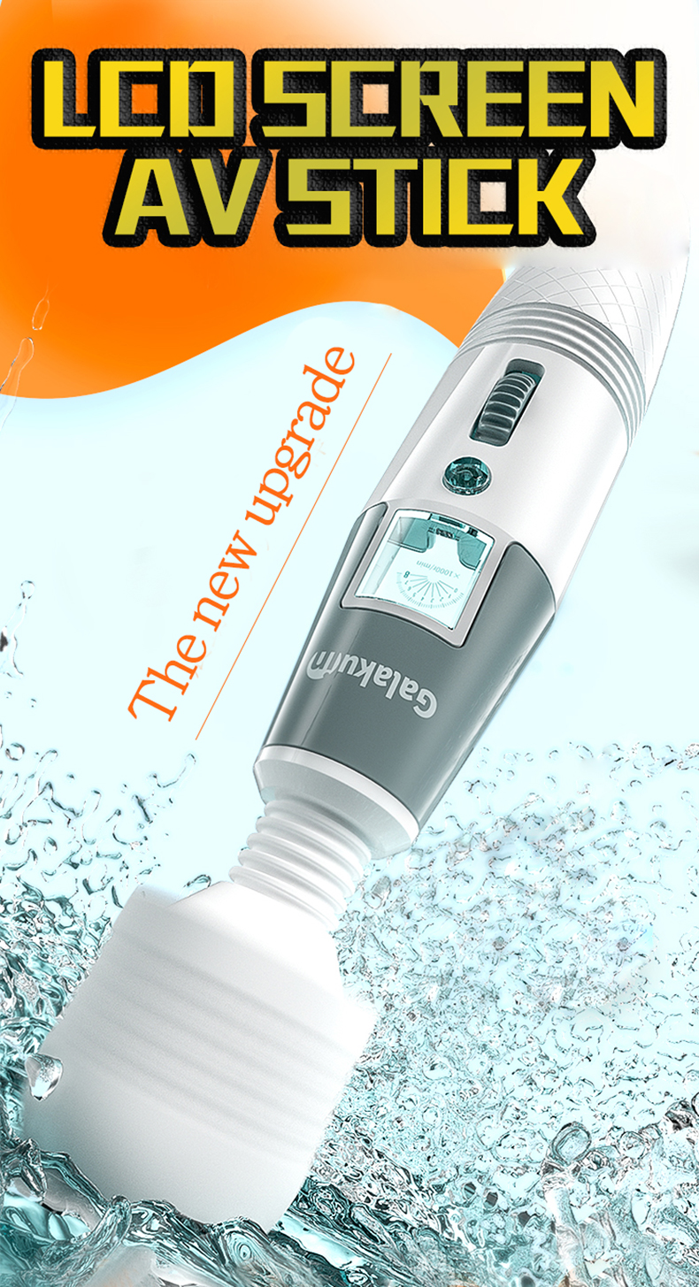 AV Vibrator Sexspielzeug Bildschirmanzeige Zauberstab 4,5 cm Kopf Klitoris Stimulator Körpermassage Orgasmus Vibrierender Stab Sex_voghion.com