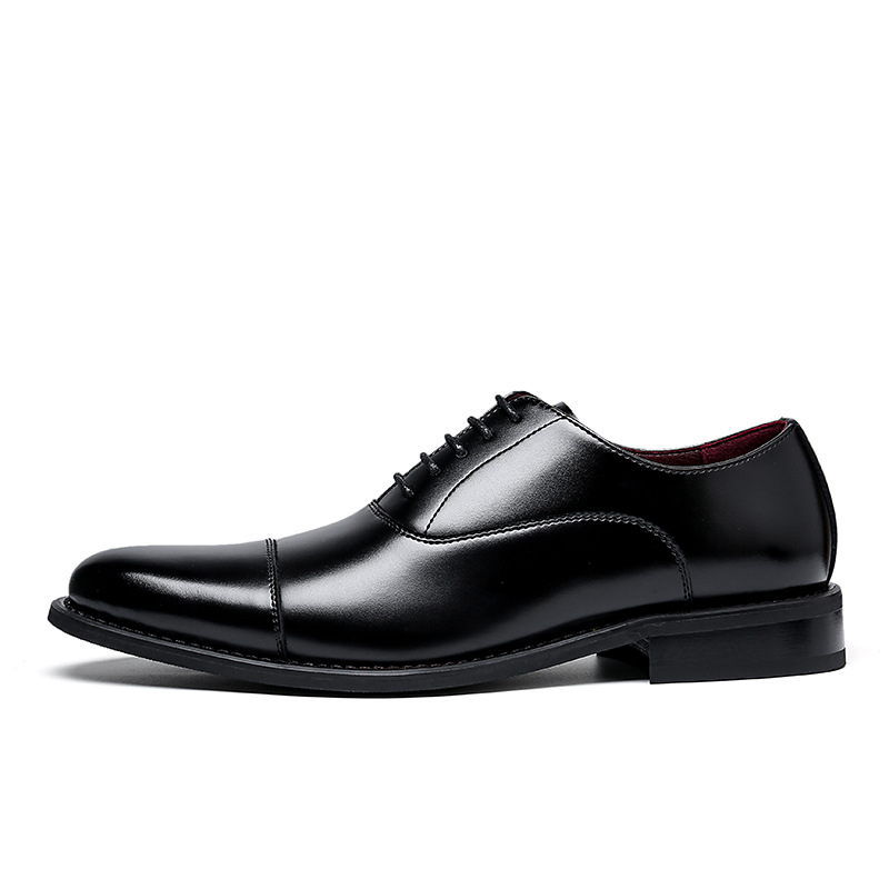 Suitable For All Seasons Business Oxford Genuine Formal Three-Joint Men's Height Increasing Leather Shoes British Style_voghion.com