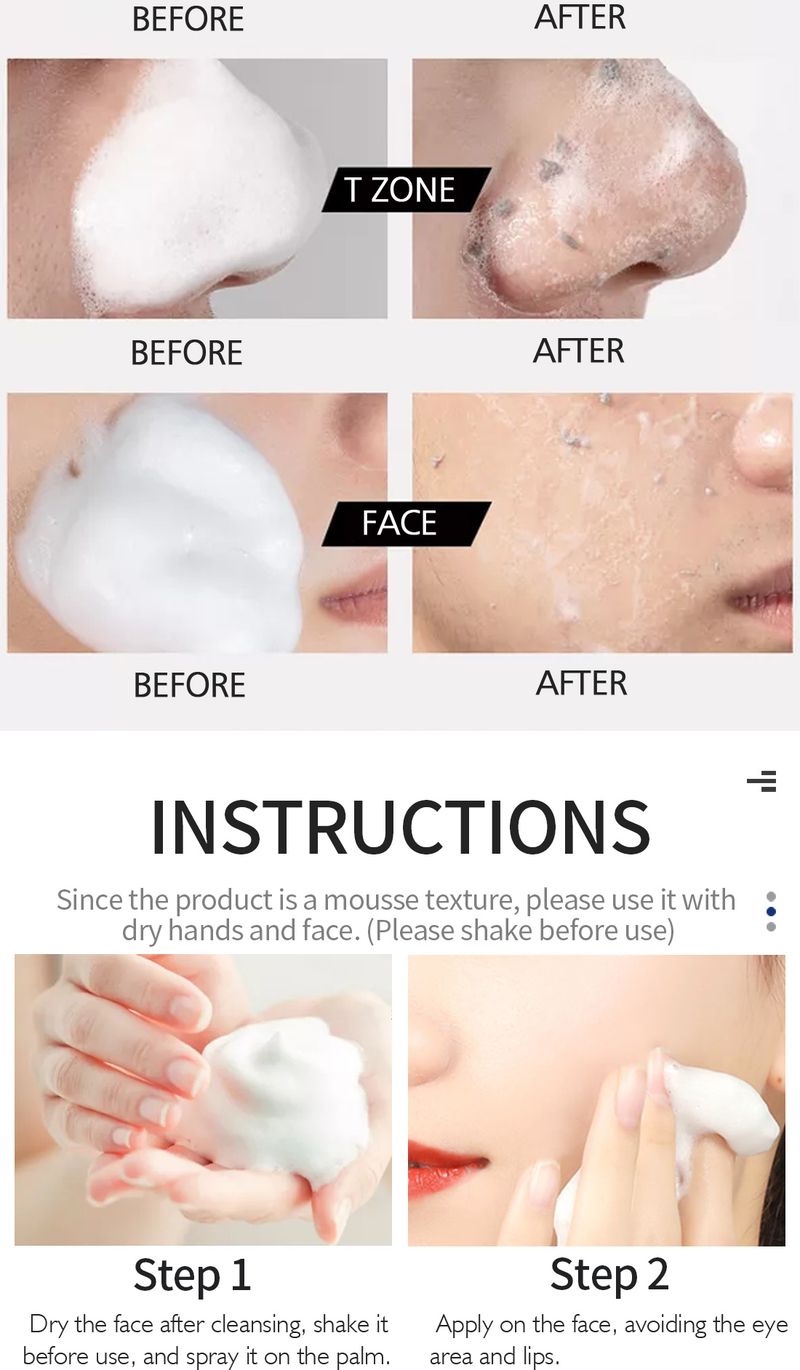 2024 Foaming Exfoliating Mousse Deep Remove Cleaning All Types Wash Face Smooth Moisturizing Skin Exfoliator Unbloc_voghion.com