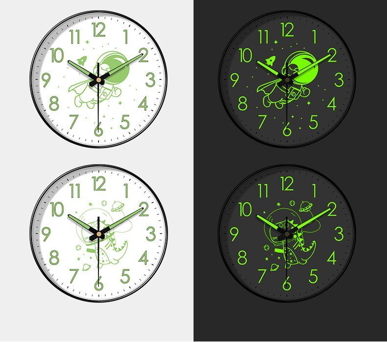 Orologio da parete luminoso personalizzato per soggiorno e camera da letto, orologio al quarzo, silenzioso, semplice, creativo e moderno_voghion.com