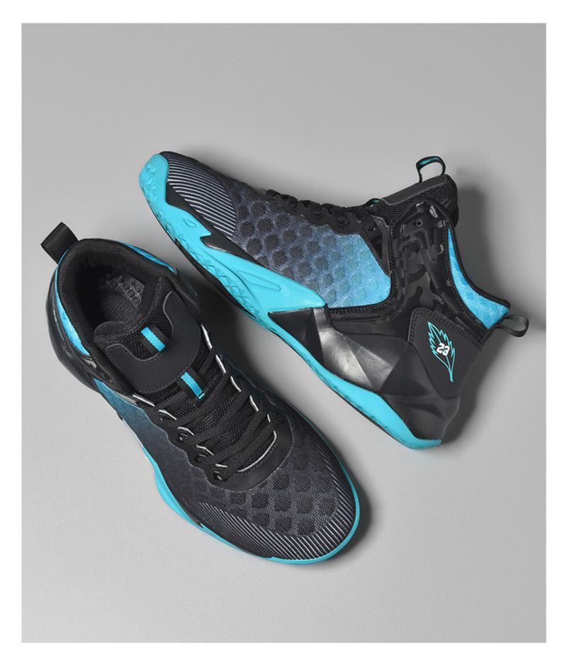 NIOHE Męskie codzienne wysokie buty do koszykówki na zewnątrz, cztery pory roku, praktyczne, profesjonalne buty sportowe_voghion.com