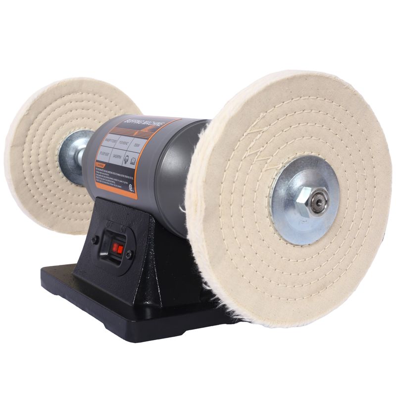 8-Inch Electric Polisher Bench Buffer Grinder - Includes 4PCs 80Ply Thic Buffing Wheels Ideal Benchtop Buffing Machine For Polishing Metal, Jewelry, Knives, Wood, Jade, And Plastic. CSA Certificated_voghion.com