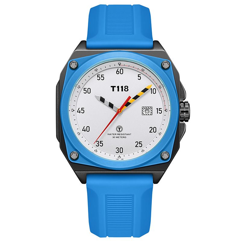 T118 Quartz Silicone Sports High-Value Niche Simple Single Calendar Waterproof Men's Watch_voghion.com