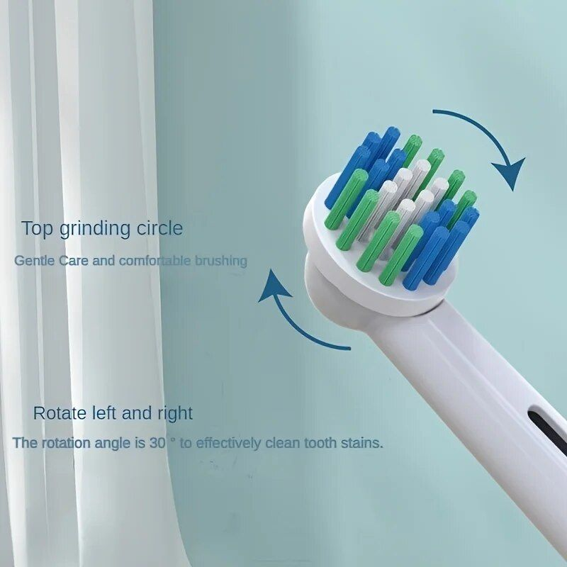 Blanqueamiento dental, limpieza rápida, Compatible con cepillo Oral-b, cepillo de dientes eléctrico giratorio de cabeza redonda_voghion.com