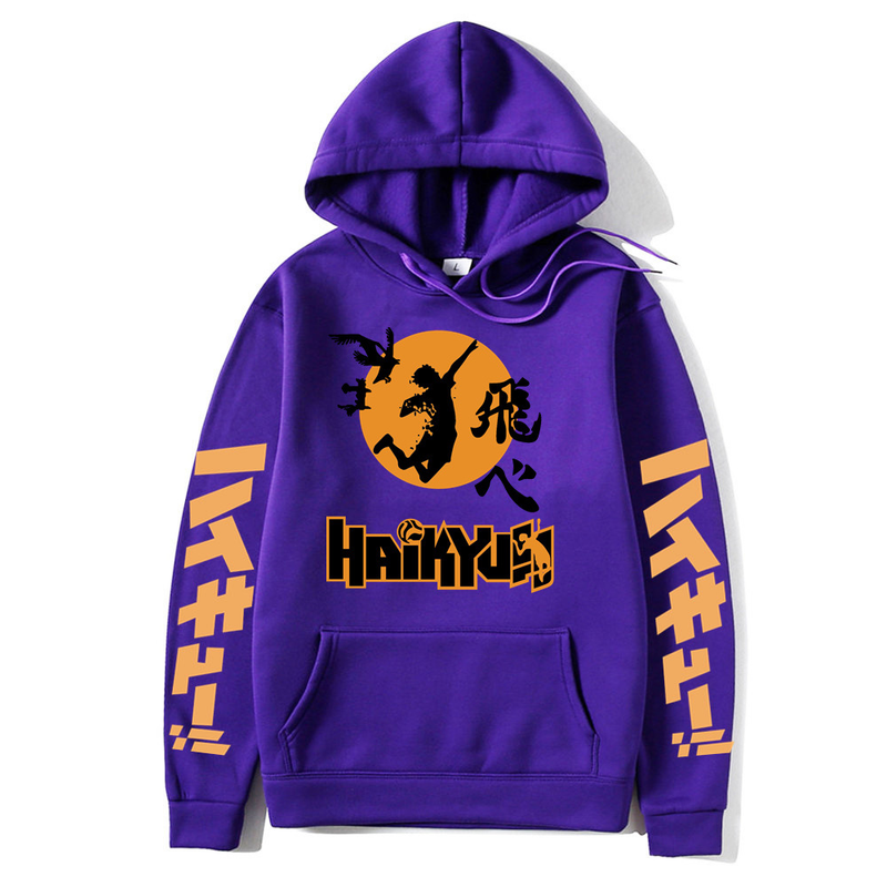 2023 Höst/vinter Nytt tryck Anime Volleyboll Ungdom Cartoon Day Anime Lös luvtröja för män och kvinnor_voghion.com