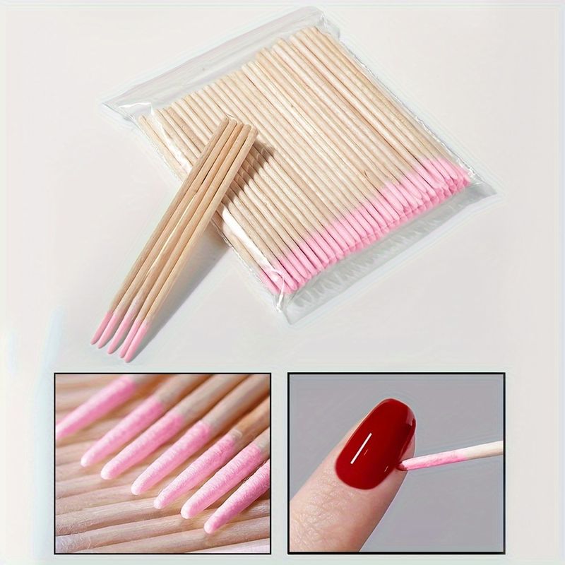 100/300/500/1000 Stück 50/100er-Set Wattestäbchen für präzises Make-up, Augenbrauen- und Wimpernkunst – Einweg, Beauty Essentials_voghion.com