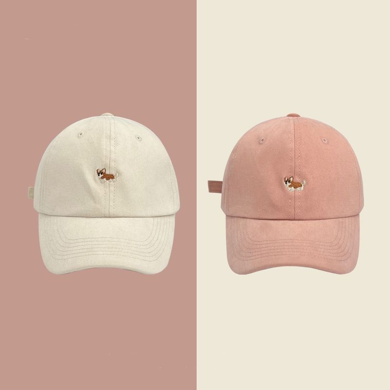 Simpatico cartone animato cane corgi per bambini, semplice e versatile, amante del berretto da baseball ricamato primaverile ed estivo_voghion.com