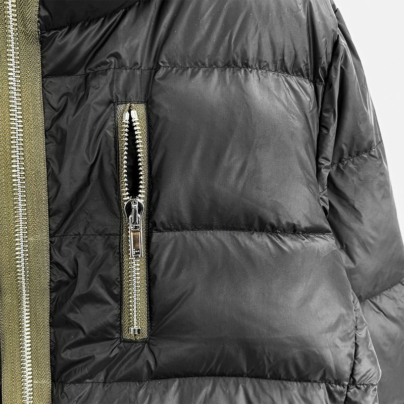 Men's Clothing Dark Style Shark Head Masked Zipper Warm Regular Down Jacket Black, 650 Fill Power Duck Down, Mid-Length Hooded Coat For Urban Commute_voghion.com