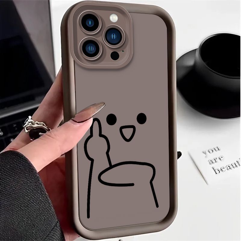 Funny Little People Case For IPhone 16 15 14 13 12 11 Pro Max XS X XR 8 7 6S 6 Plus SE 2020 Liquid Silicone Shockproof Cover_voghion.com
