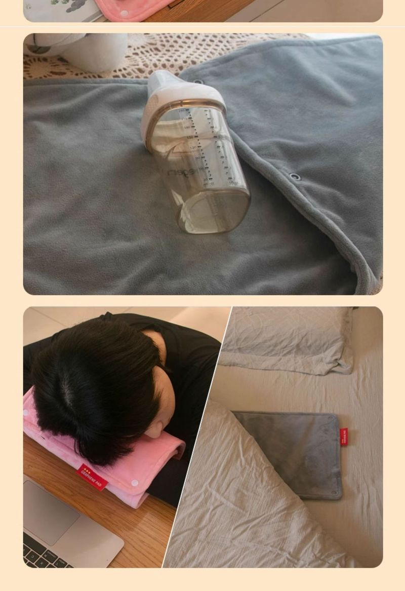 Hold USB Graphene Small Size Electric Heating Cushion Outdoor Camping Heat Therapy Knee Pad Blanket_voghion.com