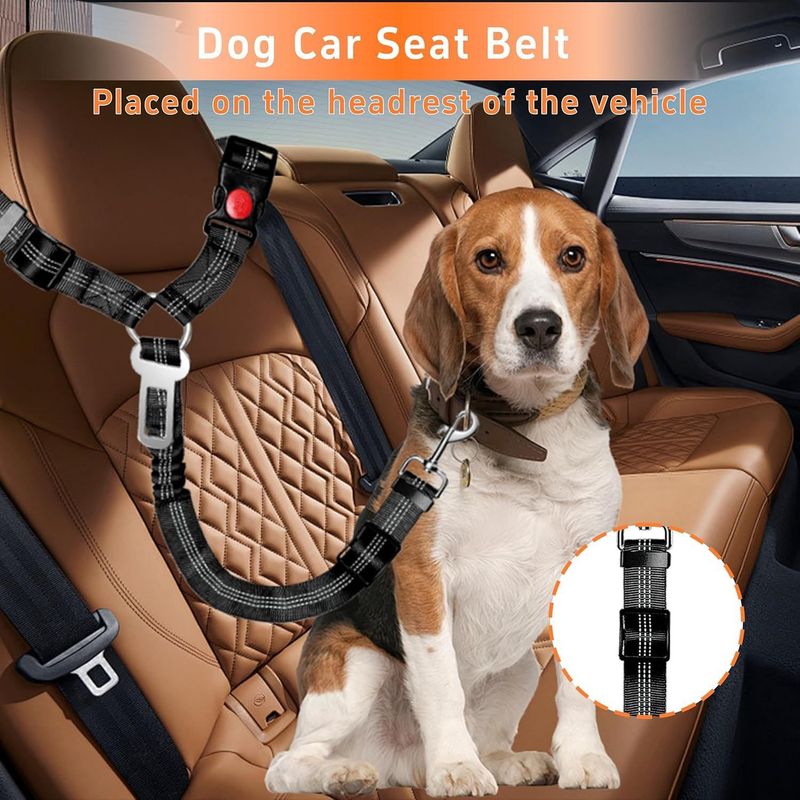 Coleira de segurança para cães, cinto de segurança para cães pequenos e médios, acessórios para carro_voghion.com