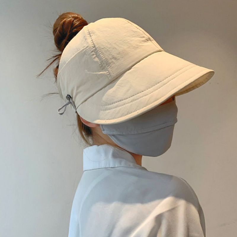 New Arrivals Foldable Wide Brim Sun Hat Drawstring Adjustable Caps for Men Women Beach Hats Summer Quick-drying Visors Fisherman Cap_voghion.com