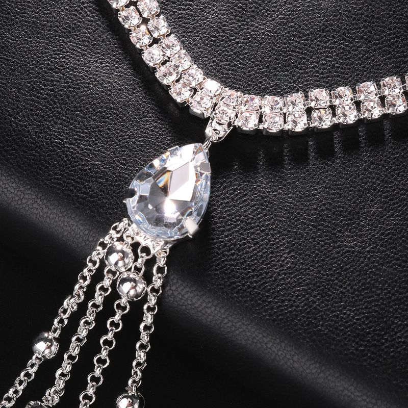 New Fashion Neck Rhinestone Breast Chain, Personalized Bead Body Chain, Women's Accessories Body Chain_voghion.com
