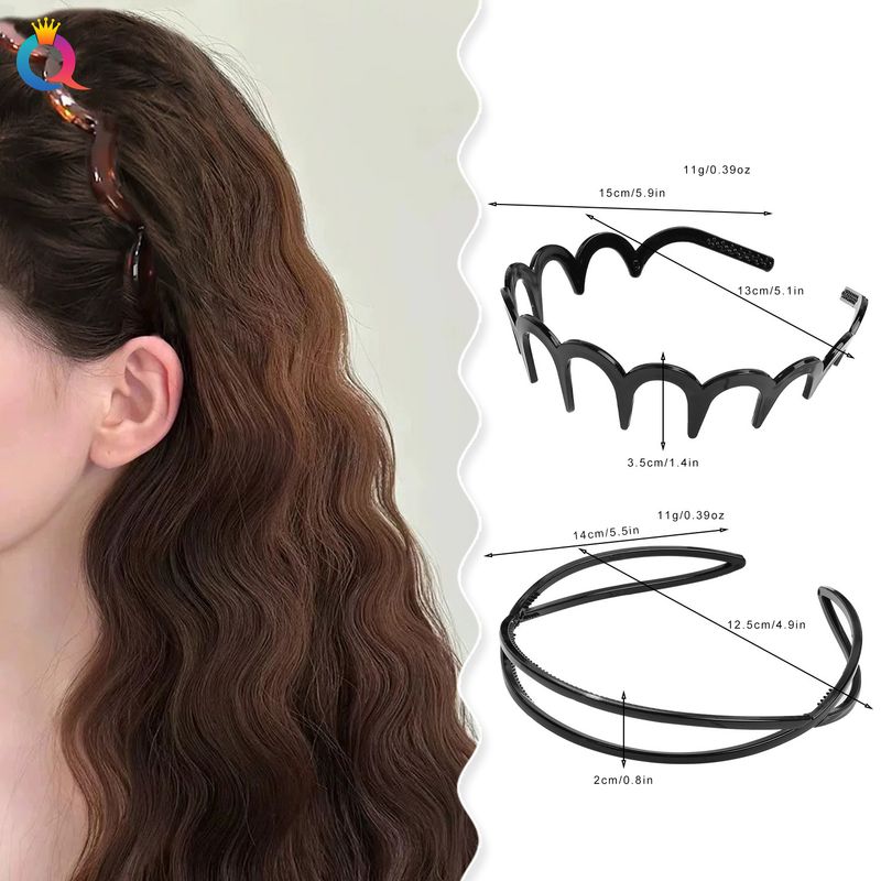 Hot Selling PC Wave Headband Face Washing Headband With Teeth Non Slip Hair Band High End Yiwu Hairpin Hair Accessories Wholesale_voghion.com