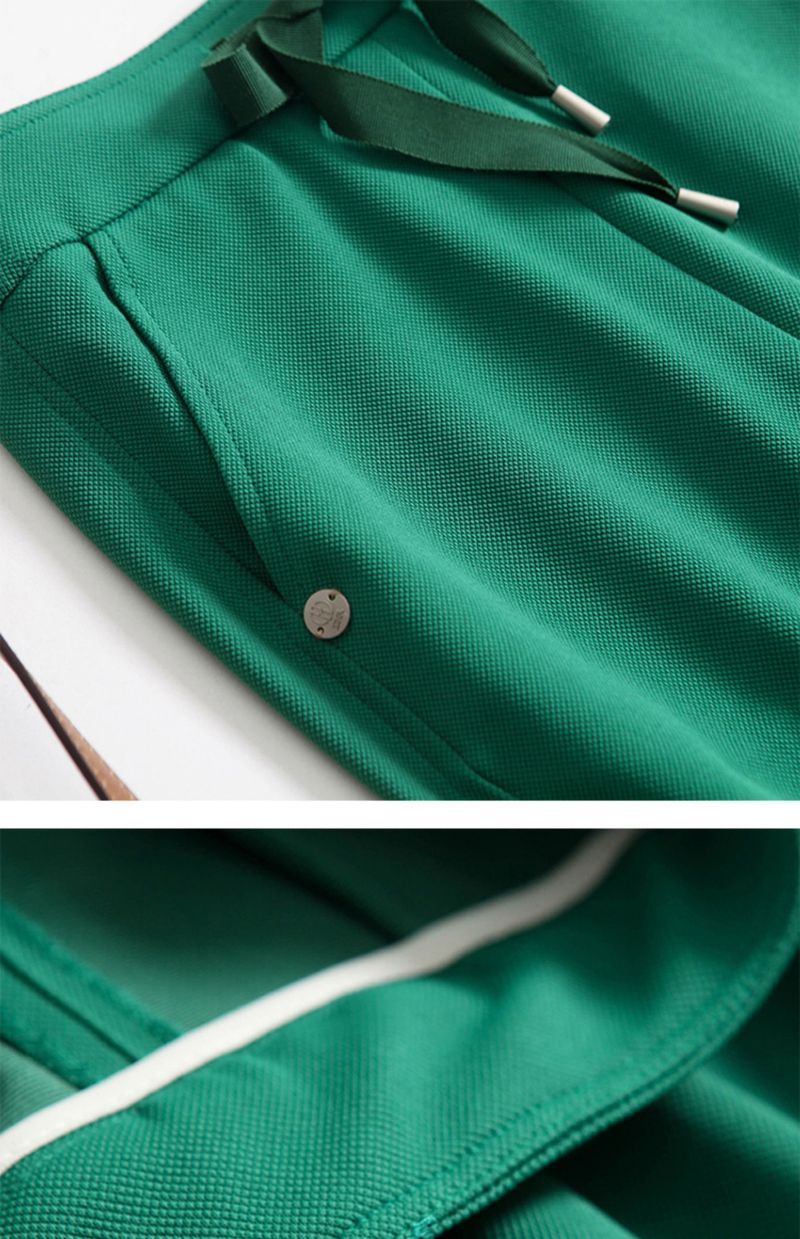 Women's Clothing Plaid Temperament Commuting Beltless High Waist Drawstring Loose Yellow Trousers Wide Leg Pants_voghion.com