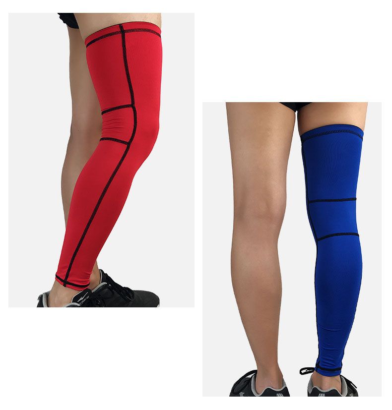 New sports knee pads, outdoor football, badminton, running, cycling, breathable compression long leg guards_voghion.com
