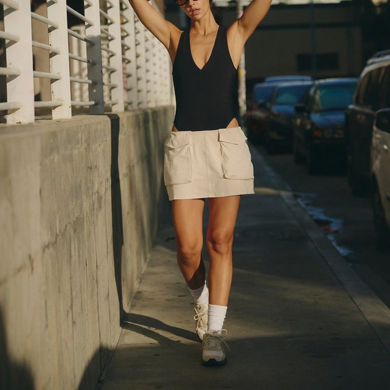 001 Cross-Border Trendy Cool Hot Girl Three-Dimensional Pocket Cargo Women A-Line Half-Length Short Skirt Outdoor Casual_voghion.com